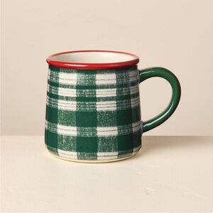 14oz Holiday Mug Green Plaid - Hearth & Hand™ with Magnolia